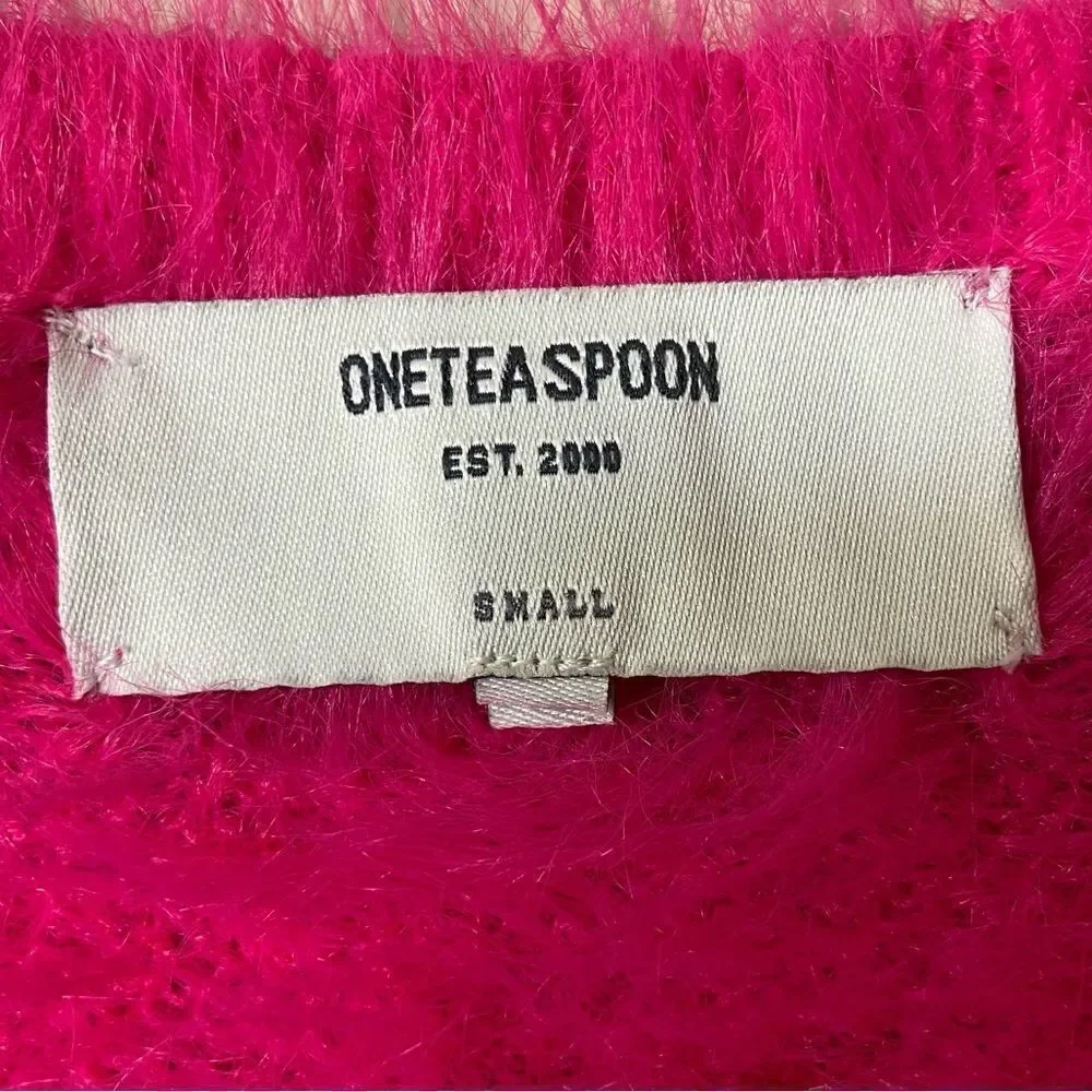 One Teaspoon Lost Signal Colour Block Pink Red Dress Sweater Crew Size S
